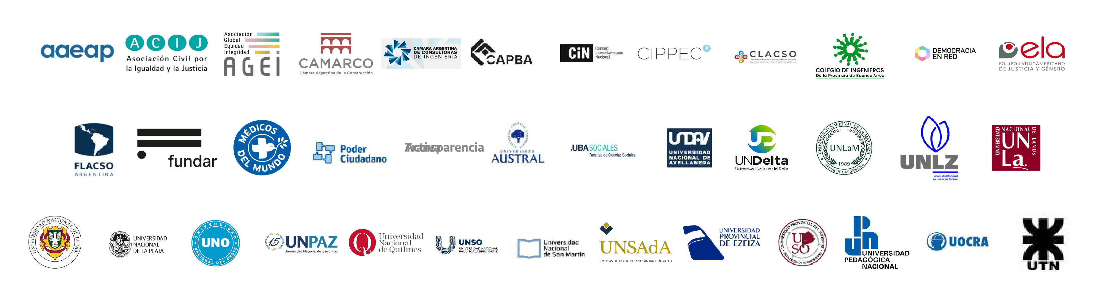 Logos de instituciones participantes